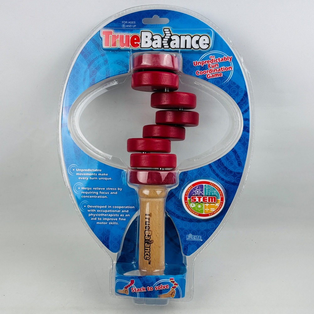 TrueBalance Coordination Game STEM Magnetic Wooden Toy Red Wood Magnets